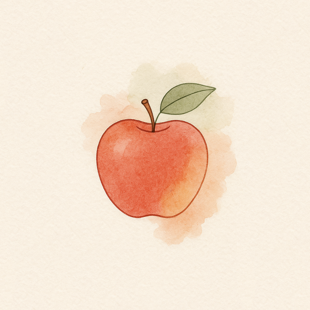 Fruchtige Duftproben – saftiger Apfel vor hellem Hintergrund