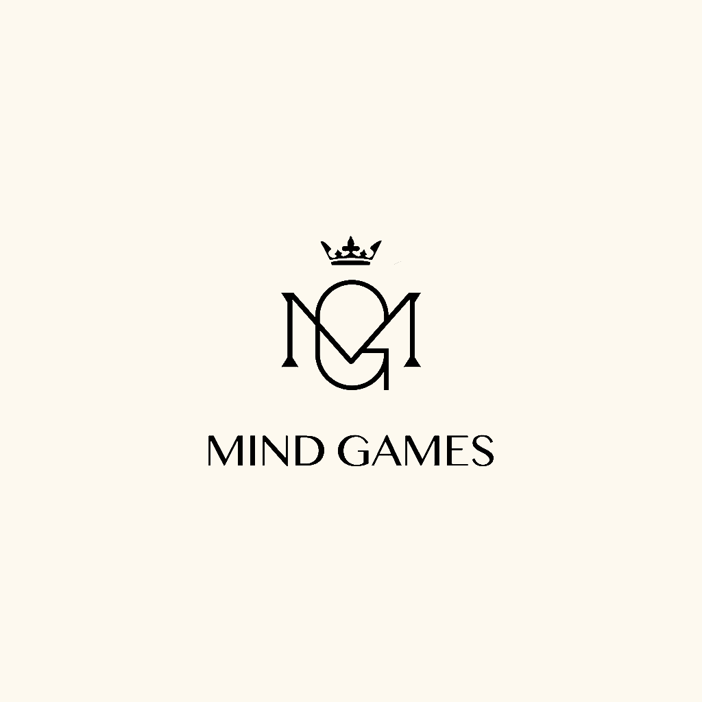 Mind Games Duftproben – Markenlogo zentriert vor hellem, minimalistischem Hintergrund; strategisch, modern, charakterstark