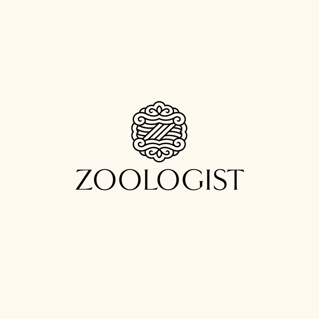 Zoologist Duftproben – charakterstarkes Markenlogo mit animalischer Anmutung vor hellem, elegant-minimalistischem Hintergrund