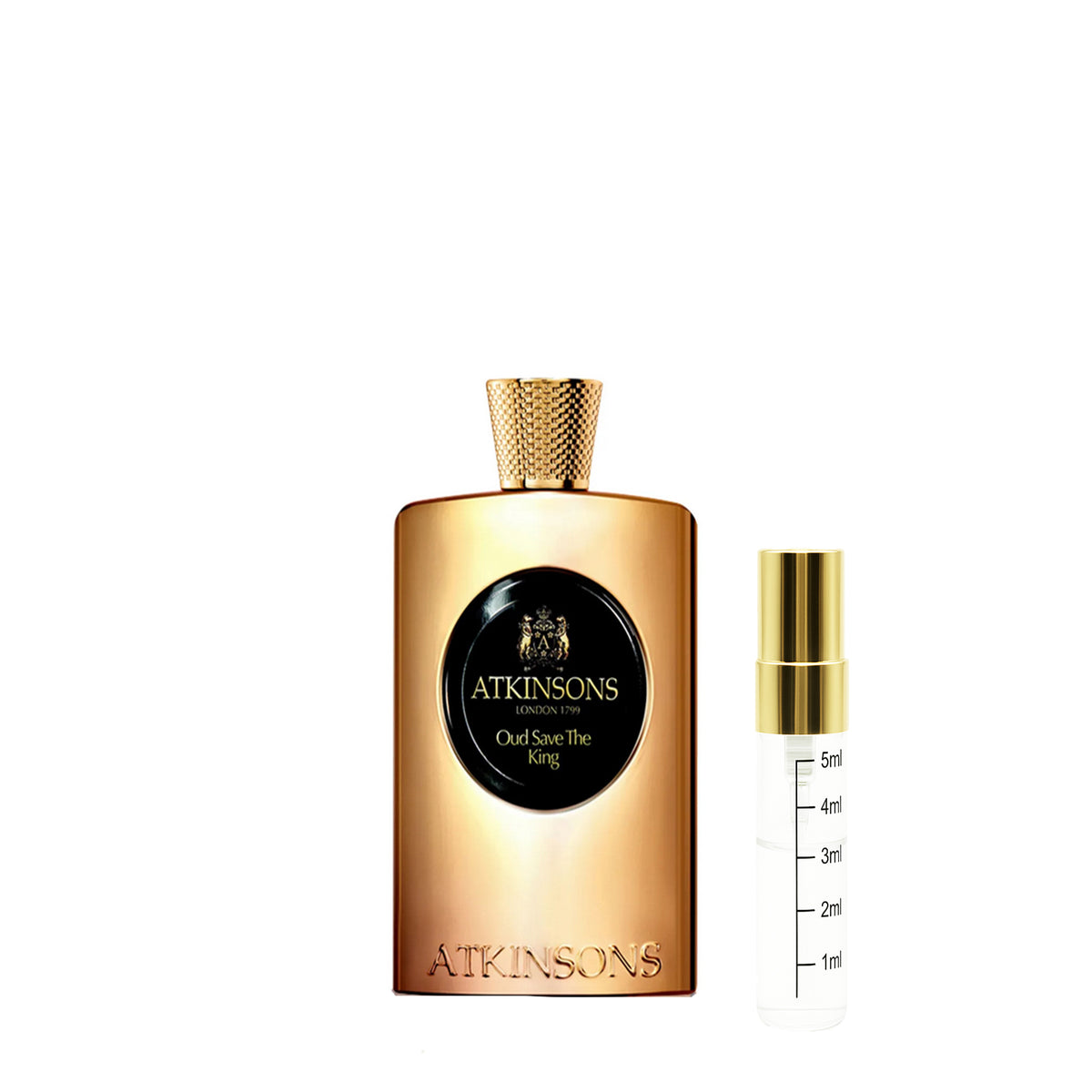 Atkinsons Oud Save the King - Probe – Originalflakon + 2–5 ml Probenflakon
