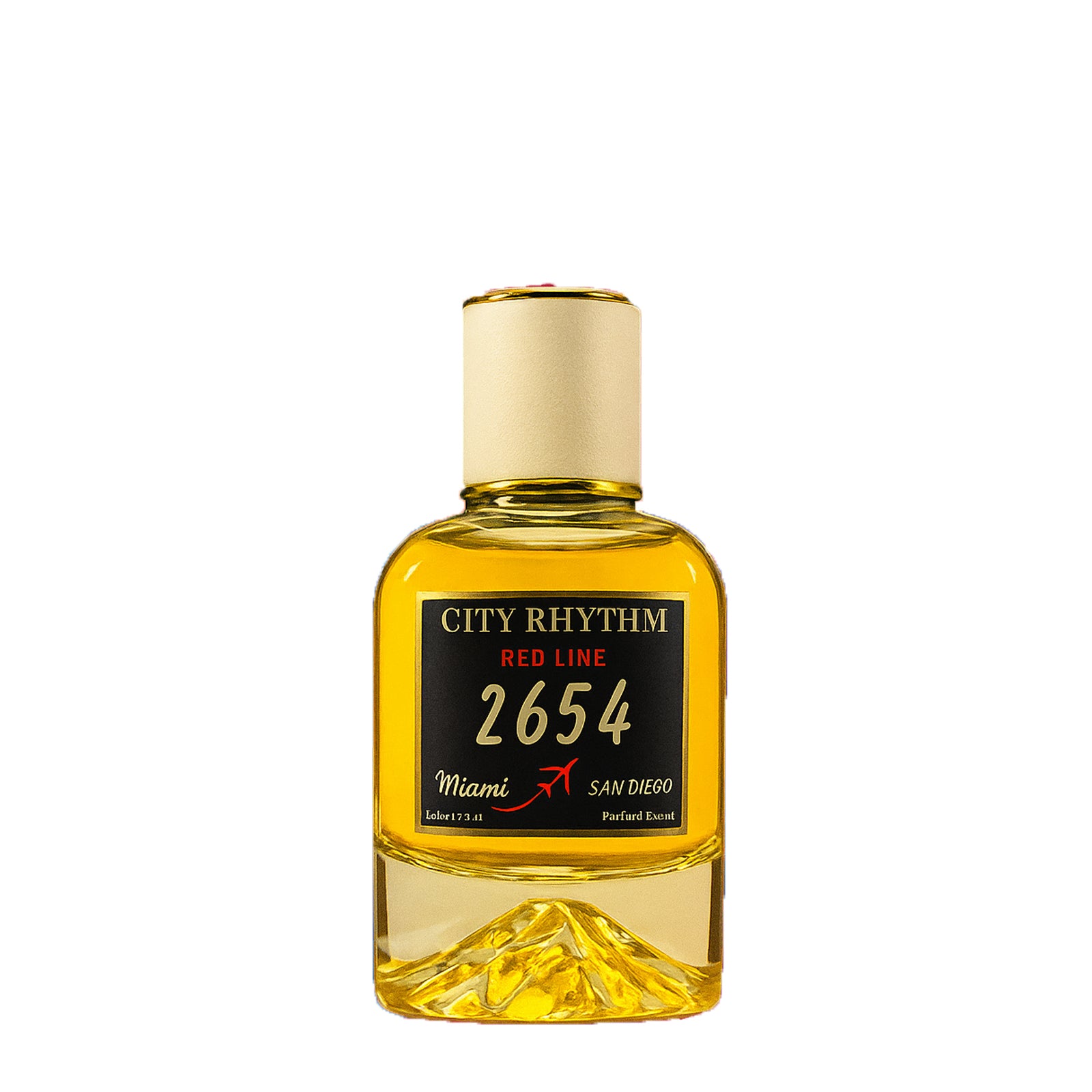 City Rhythm 2654 Eau de Parfum – luxuriöses Nischenparfüm mit warmen, würzigen Noten, exklusiver Duft für Männer und Frauen, edler Flakon auf hellem Hintergrund.