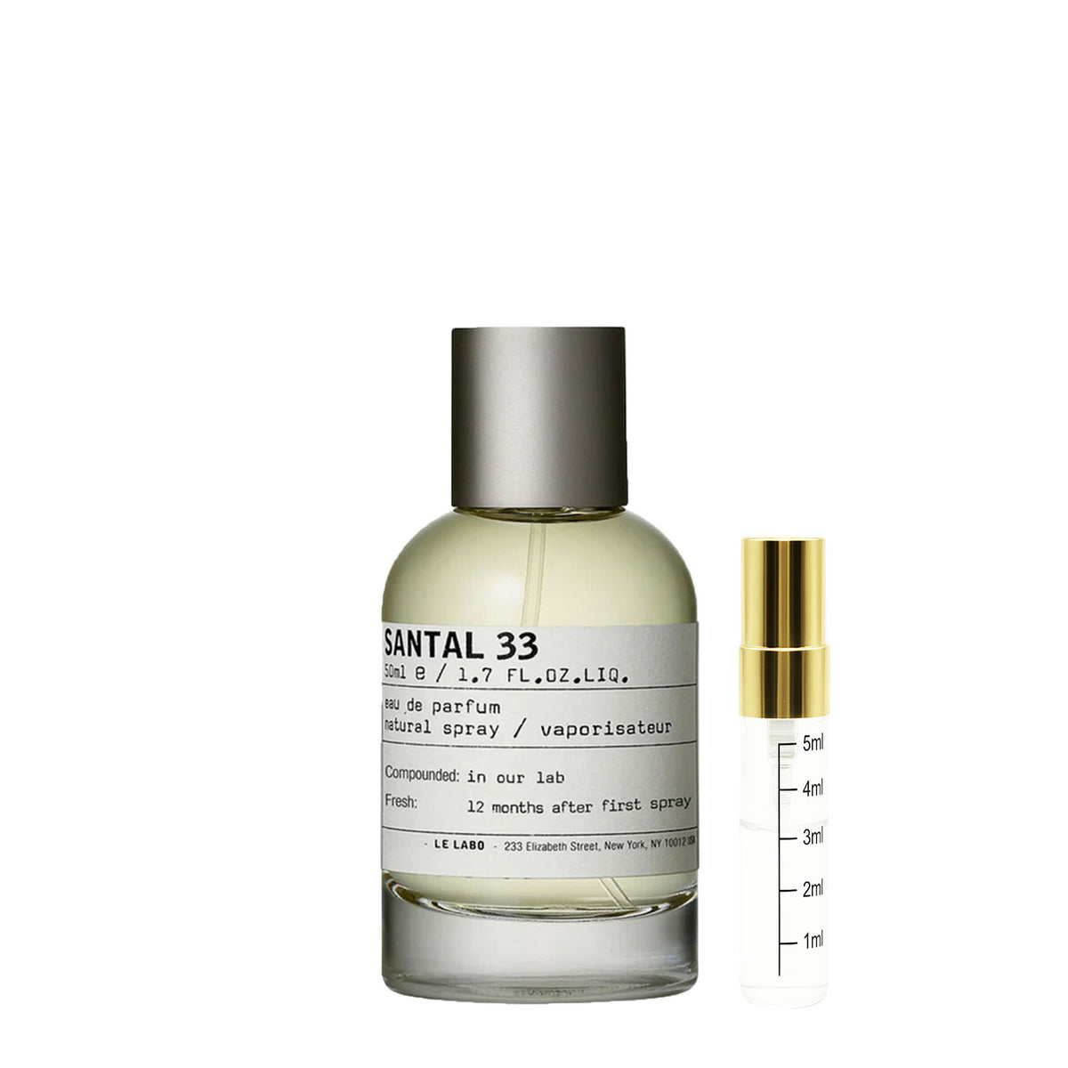 Le Labo Santal 33 - Probe – Originalflakon + 2–5 ml Probenflakon